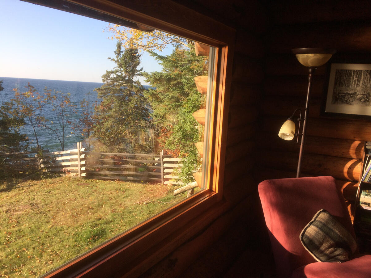 Chaise by the window