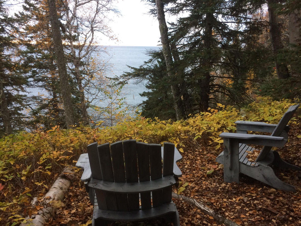 Chairs overlooking the lake